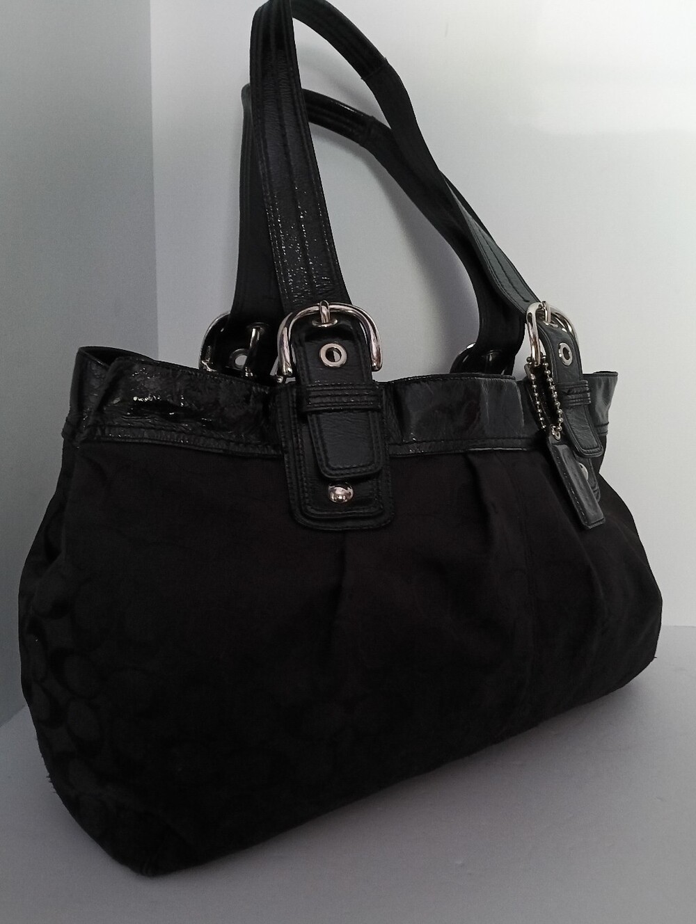 Vintage Coach Black Purse with Shoulder Straps